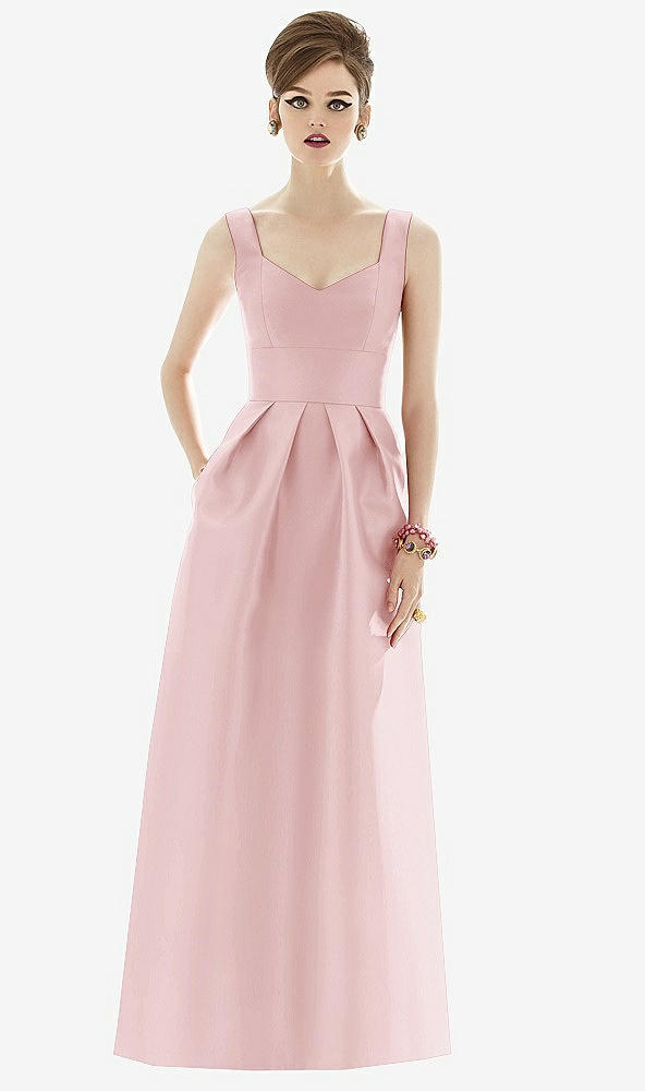 Front View - Ballet Pink Alfred Sung Bridesmaid Dress D659