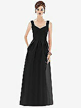 Front View Thumbnail - Black Alfred Sung Bridesmaid Dress D659