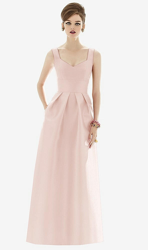 Front View - Blush Alfred Sung Bridesmaid Dress D659
