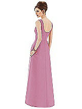 Rear View Thumbnail - Powder Pink Alfred Sung Bridesmaid Dress D659