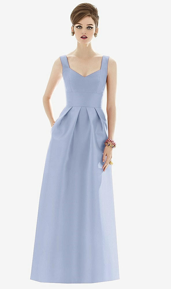Front View - Sky Blue Alfred Sung Bridesmaid Dress D659