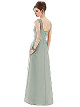 Rear View Thumbnail - Willow Green Alfred Sung Bridesmaid Dress D659