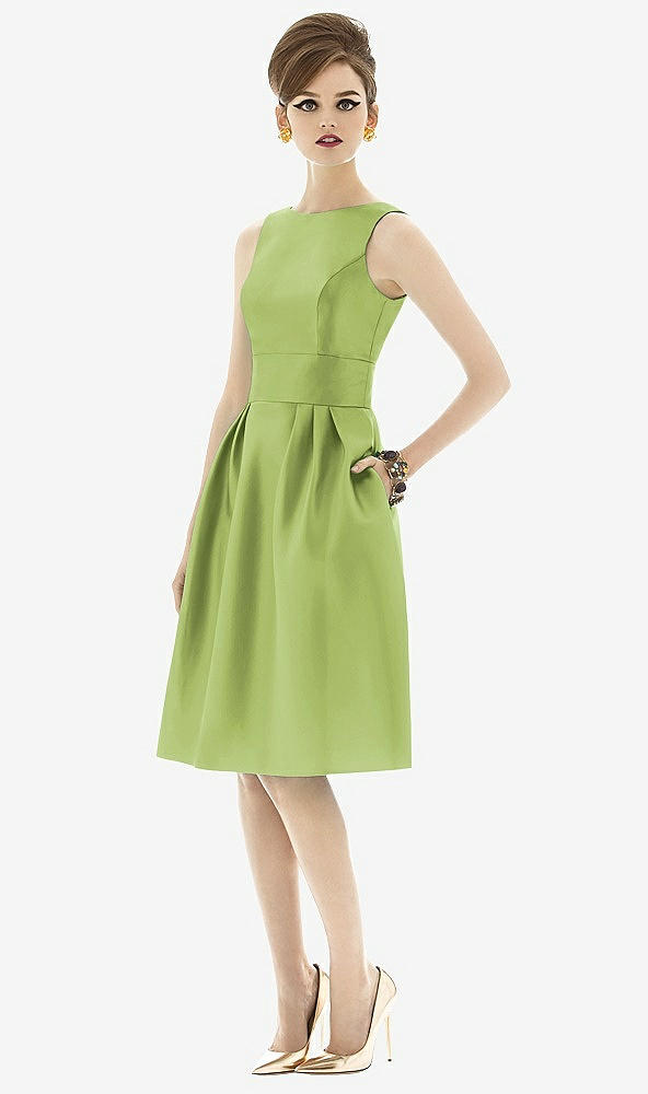 Front View - Mojito Alfred Sung Open Back Cocktail Dress D660