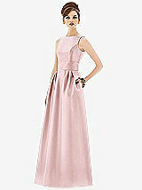Front View Thumbnail - Ballet Pink Alfred Sung Open Back Satin Twill Gown D661