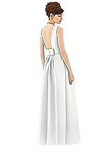 Rear View Thumbnail - White Alfred Sung Open Back Satin Twill Gown D661