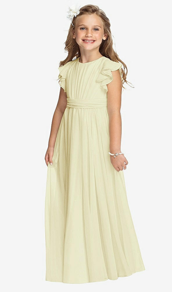 Front View - Butter Yellow Flower Girl Dress FL4038