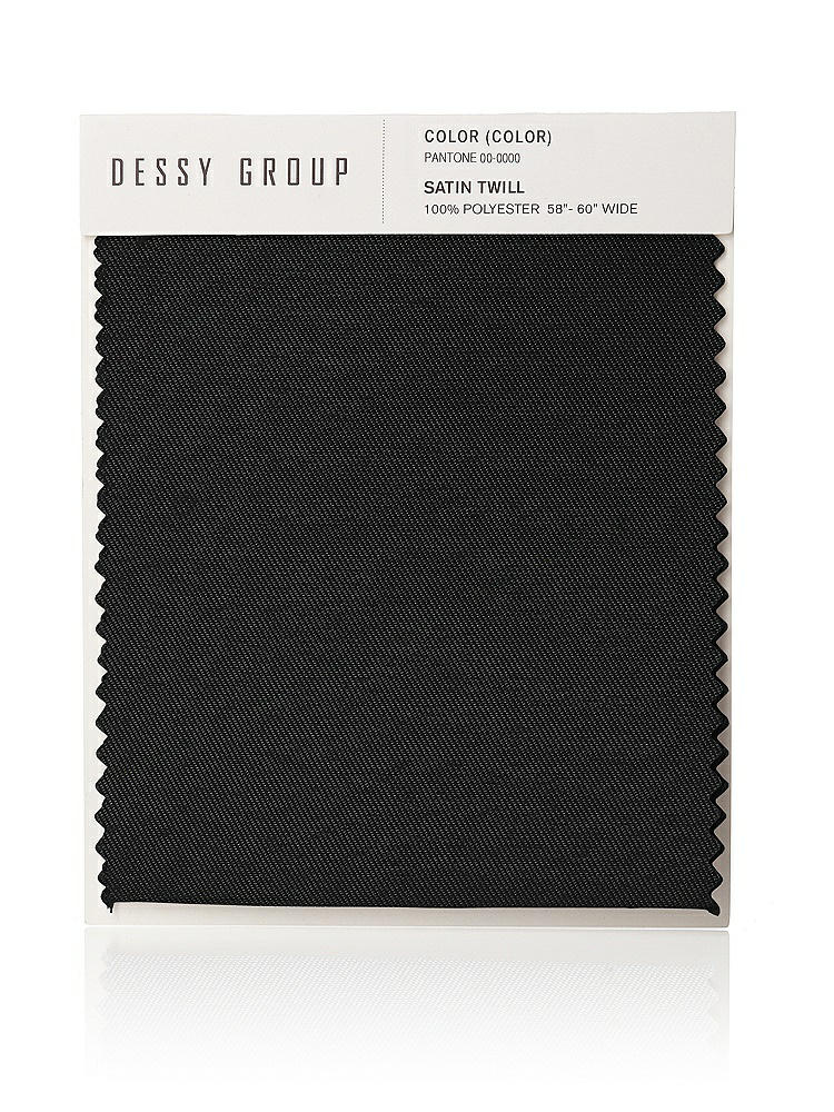 Front View - Black Satin Twill Swatch