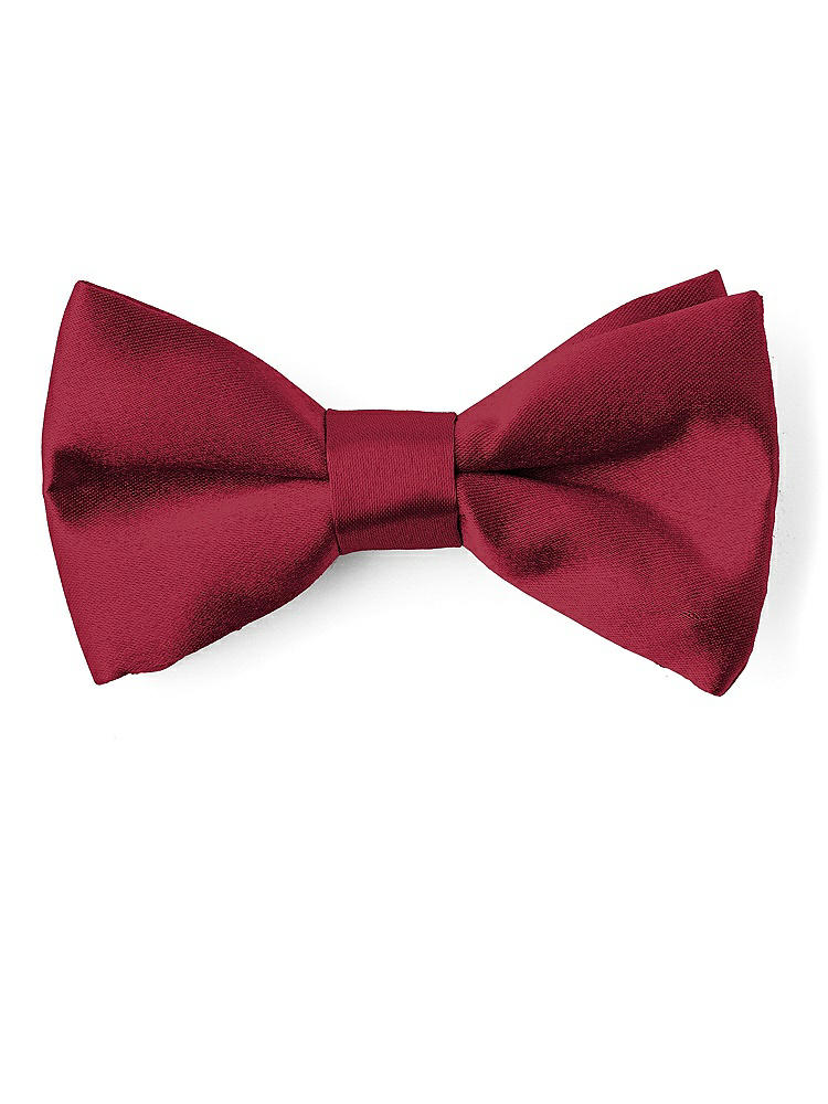 Front View - Burgundy Matte Satin Boy's Clip Bow Tie by After Six