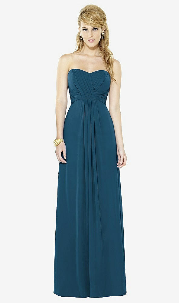 Front View - Atlantic Blue After Six Bridesmaid Dress 6713