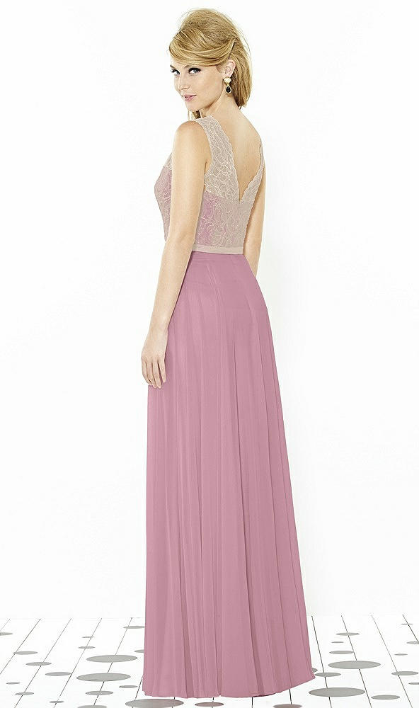 Back View - Dusty Pink & Cameo After Six Bridesmaid Dress 6715