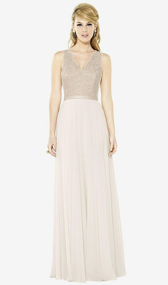 Front View - Ivory & Cameo After Six Bridesmaid Dress 6715