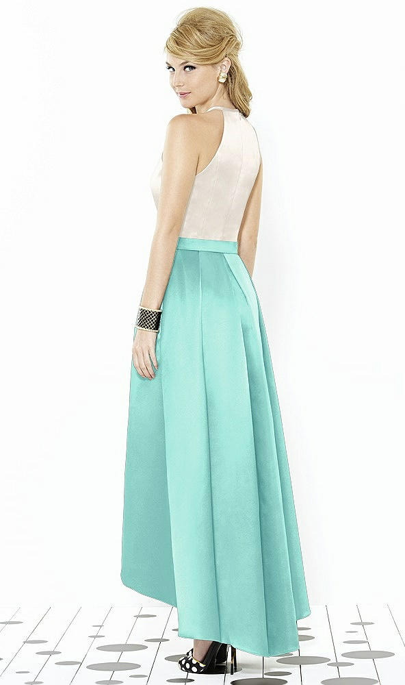 Back View - Coastal & Ivory After Six Bridesmaid Dress 6718