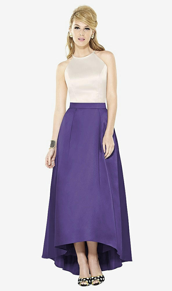 Front View - Regalia - PANTONE Ultra Violet & Ivory After Six Bridesmaid Dress 6718