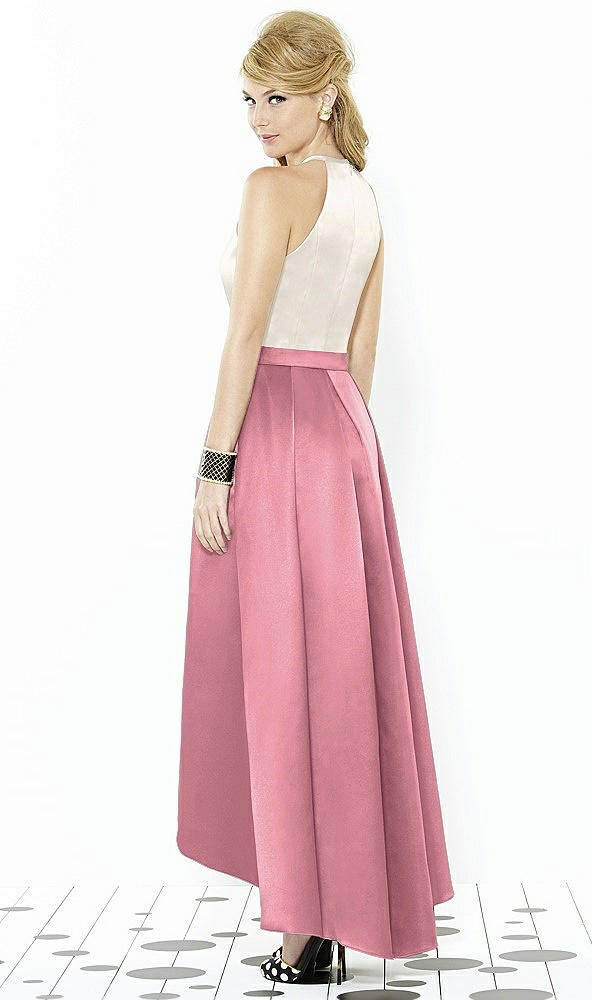 Back View - Carnation & Ivory After Six Bridesmaid Dress 6718