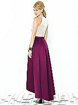 Rear View Thumbnail - Merlot & Ivory After Six Bridesmaid Dress 6718
