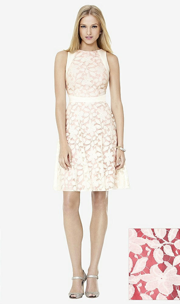 Front View - Parisian Red & Ivory Social Bridesmaids Style 8154