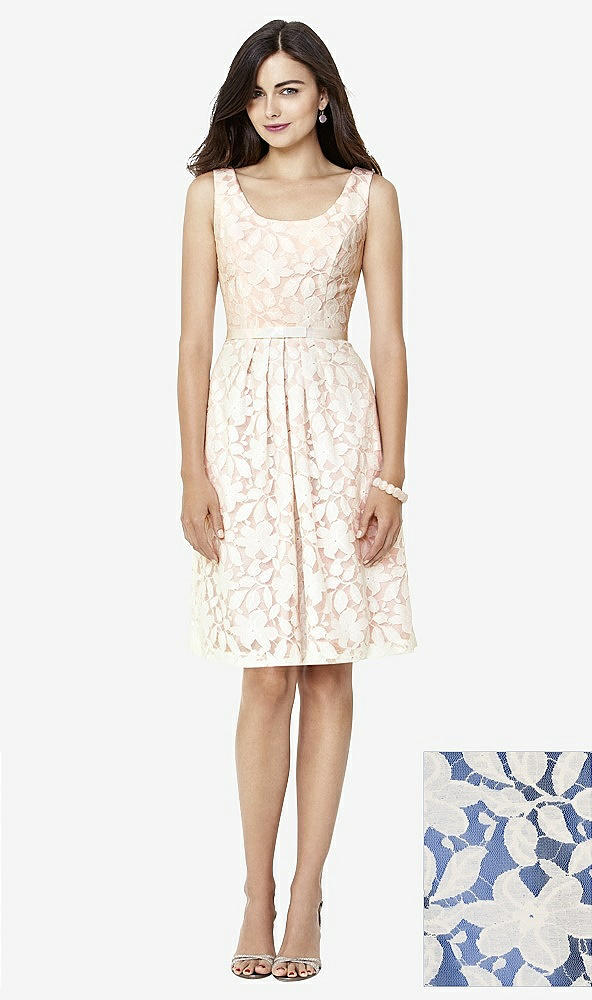 Front View - Classic Blue & Ivory Social Bridesmaids Style 8155