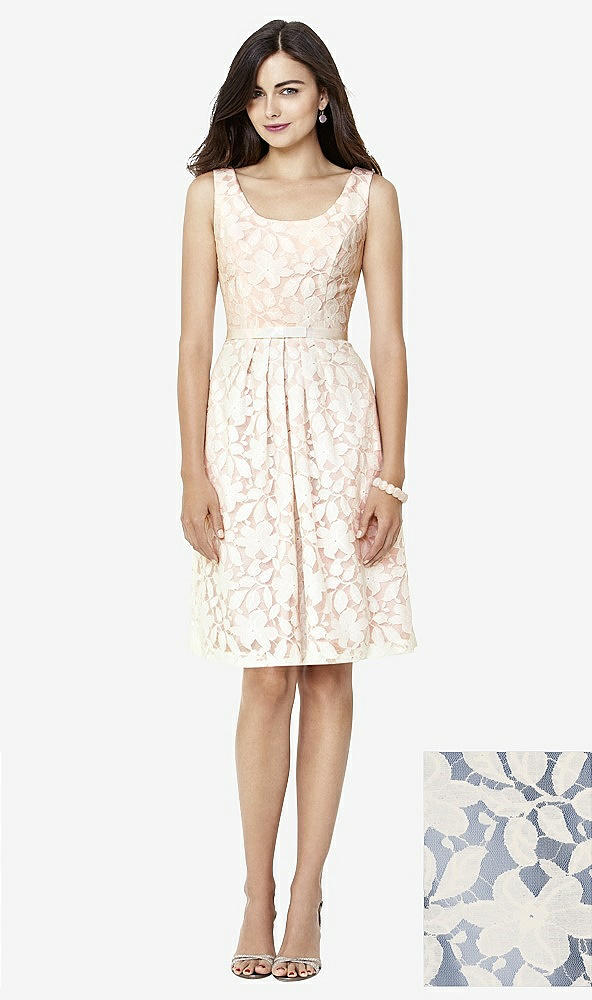 Front View - Larkspur Blue & Ivory Social Bridesmaids Style 8155