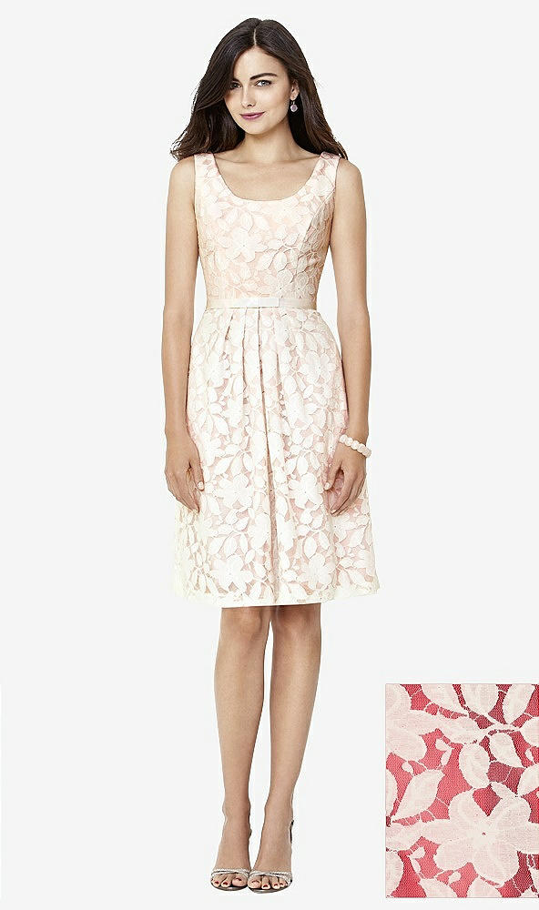 Front View - Parisian Red & Ivory Social Bridesmaids Style 8155