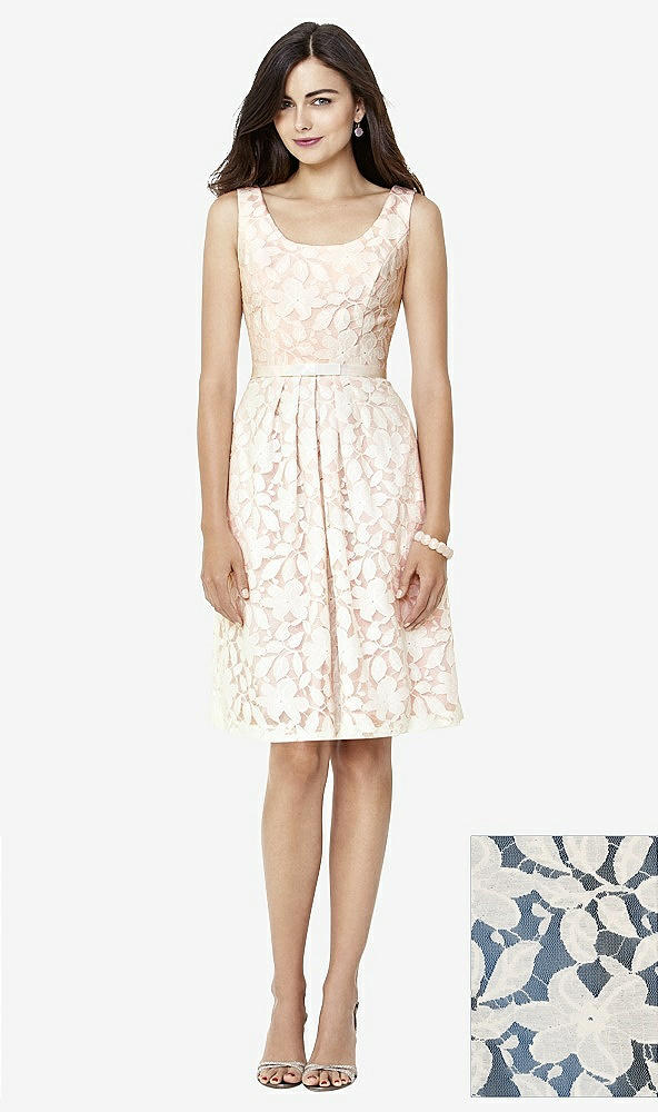 Front View - Sofia Blue & Ivory Social Bridesmaids Style 8155