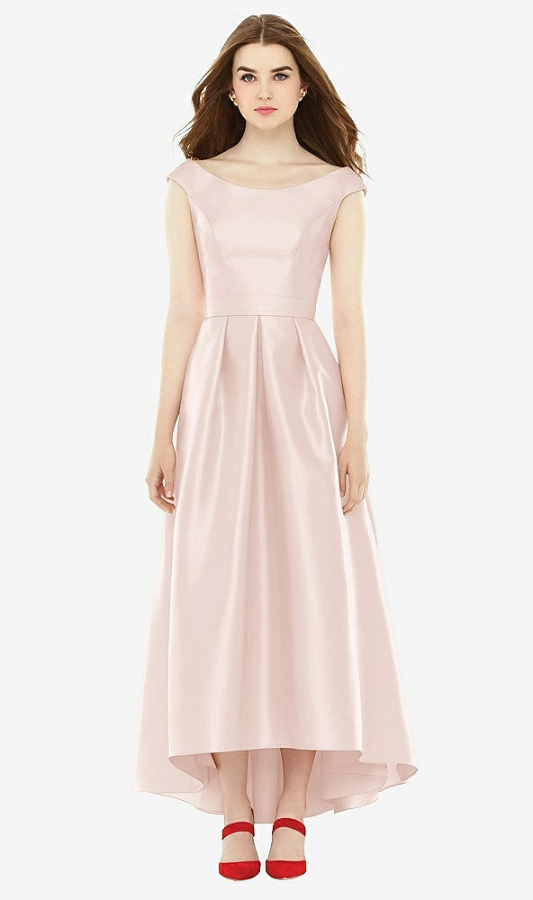 Front View - Blush Alfred Sung Bridesmaid Dress D722