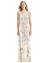 Front View Thumbnail - Blush Garden & Metallic Silver After Six Bridesmaid Dress 6741