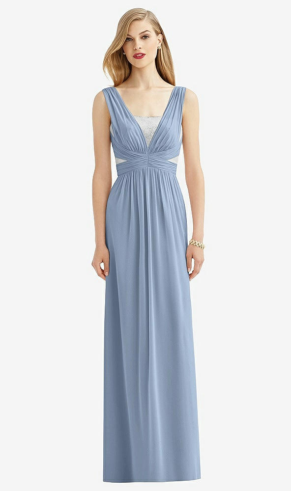 Front View - Cloudy & Metallic Silver After Six Bridesmaid Dress 6741