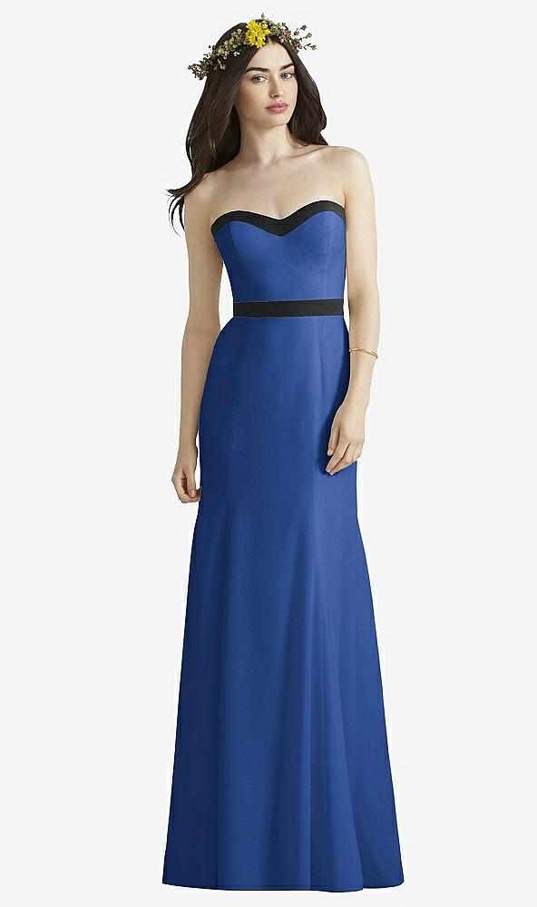 Front View - Classic Blue & Black Social Bridesmaids Style 8164