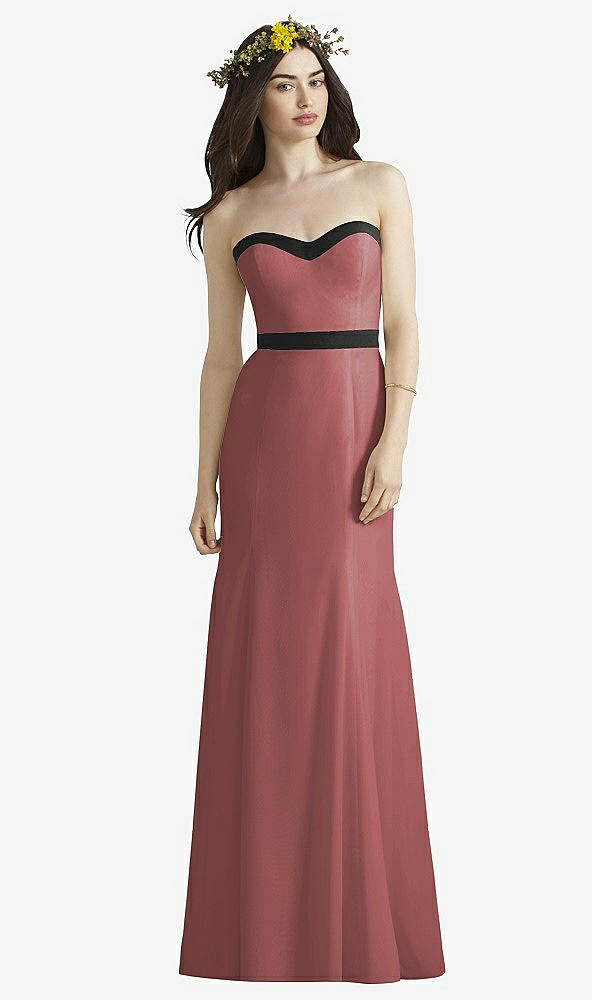 Front View - English Rose & Black Social Bridesmaids Style 8164
