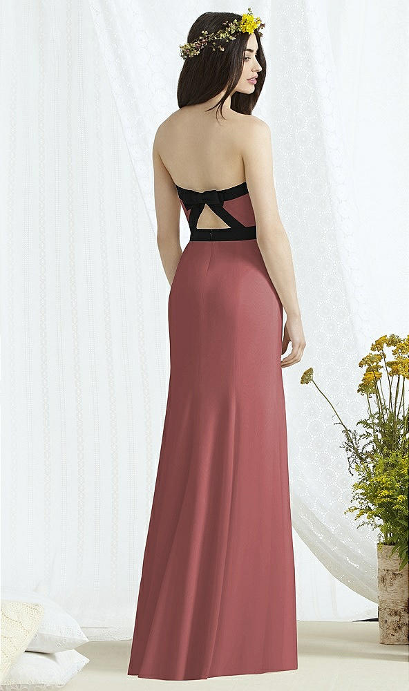 Back View - English Rose & Black Social Bridesmaids Style 8164