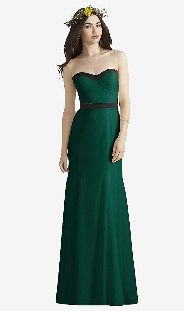 Front View - Hunter Green & Black Social Bridesmaids Style 8164