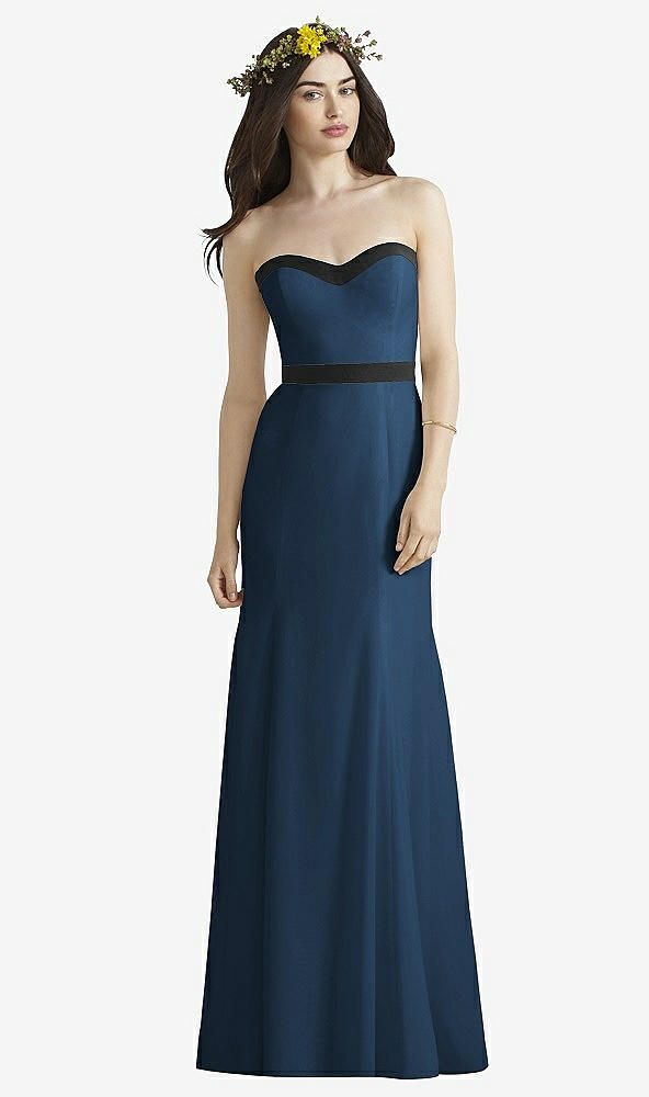 Front View - Sofia Blue & Black Social Bridesmaids Style 8164