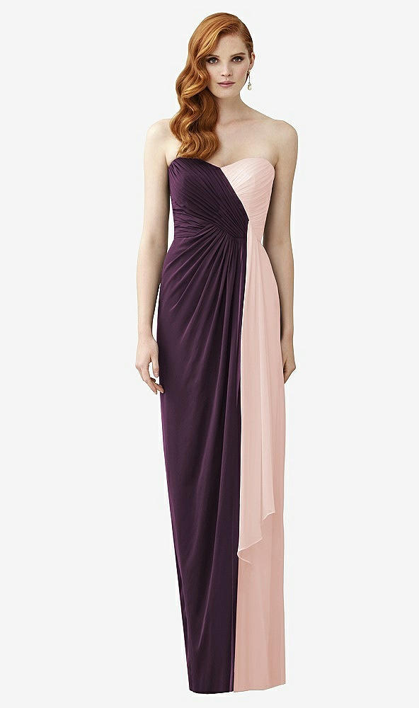 Front View - Aubergine & Blush Dessy Collection Style 2956