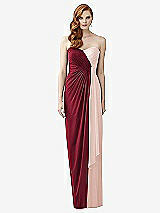 Front View Thumbnail - Burgundy & Blush Dessy Collection Style 2956