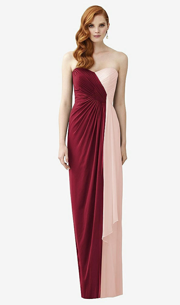 Front View - Burgundy & Blush Dessy Collection Style 2956