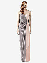 Front View Thumbnail - Cashmere Gray & Blush Dessy Collection Style 2956