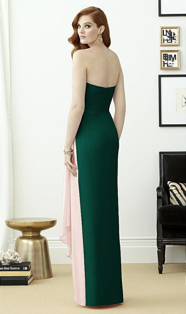 Back View - Hunter Green & Blush Dessy Collection Style 2956
