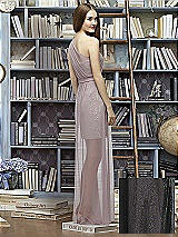 Rear View Thumbnail - Black & Suede Rose Lela Rose Bridesmaid Style LR224