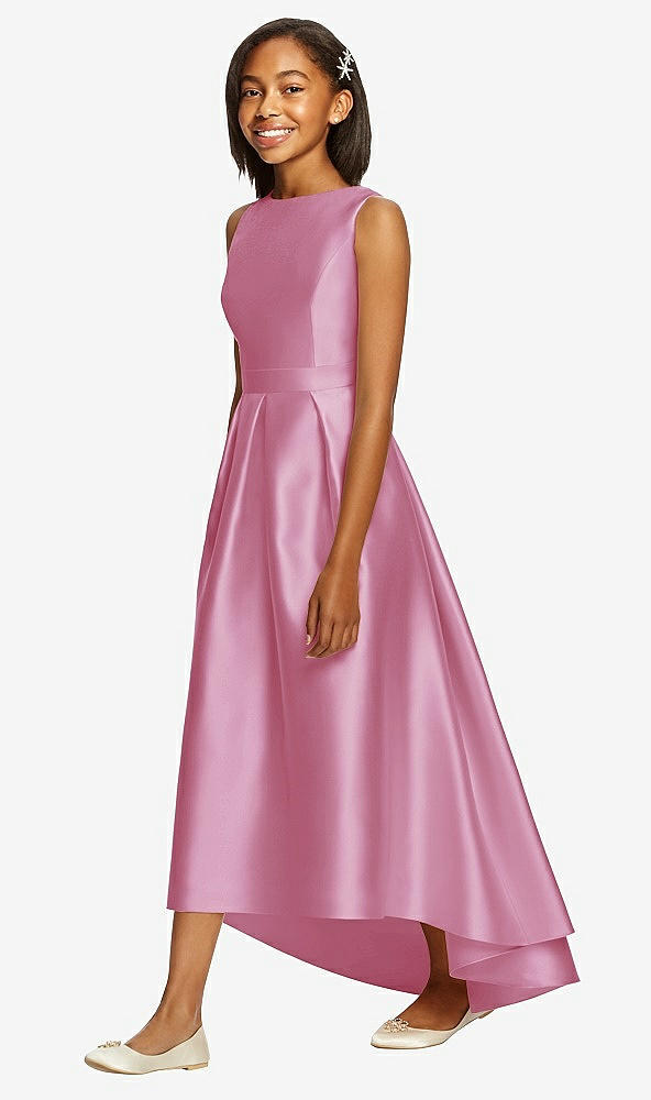Front View - Powder Pink Dessy Collection Junior Bridesmaid JR534