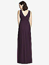 Rear View Thumbnail - Aubergine  Sleeveless Shirred Skirt Maternity Dress