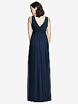 Rear View Thumbnail - Midnight Navy  Sleeveless Shirred Skirt Maternity Dress