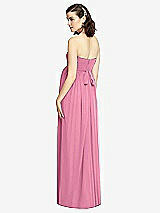 Rear View Thumbnail - Orchid Pink Draped Bodice Strapless Maternity Dress