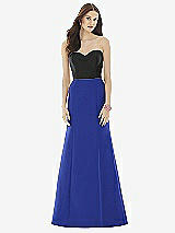 Front View Thumbnail - Cobalt Blue & Black Alfred Sung Style D728