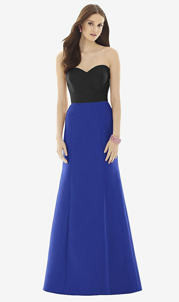 Front View - Cobalt Blue & Black Alfred Sung Style D728