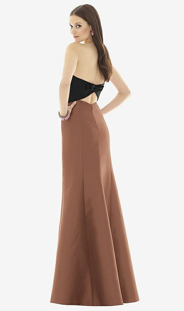 Back View - Cognac & Black Alfred Sung Style D728