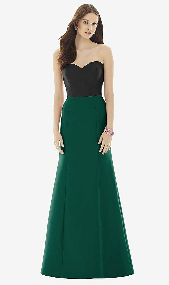 Front View - Hunter Green & Black Alfred Sung Style D728