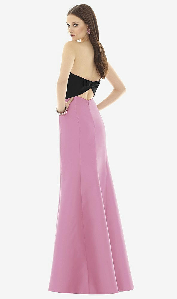 Back View - Powder Pink & Black Alfred Sung Style D728