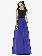 Front View Thumbnail - Electric Blue & Black Alfred Sung Style D729