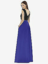 Rear View Thumbnail - Electric Blue & Black Alfred Sung Style D729