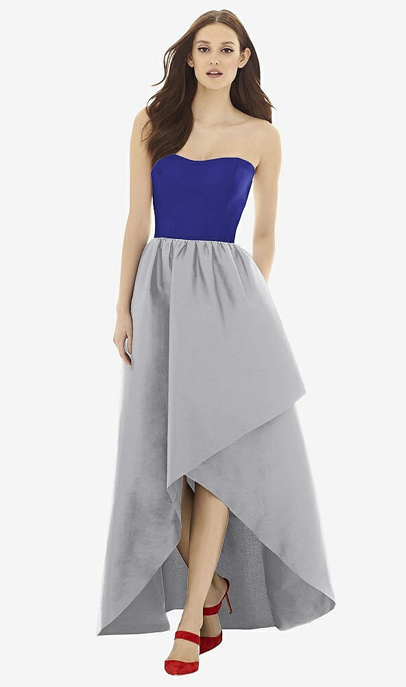 Front View - French Gray & Electric Blue Alfred Sung Style D730